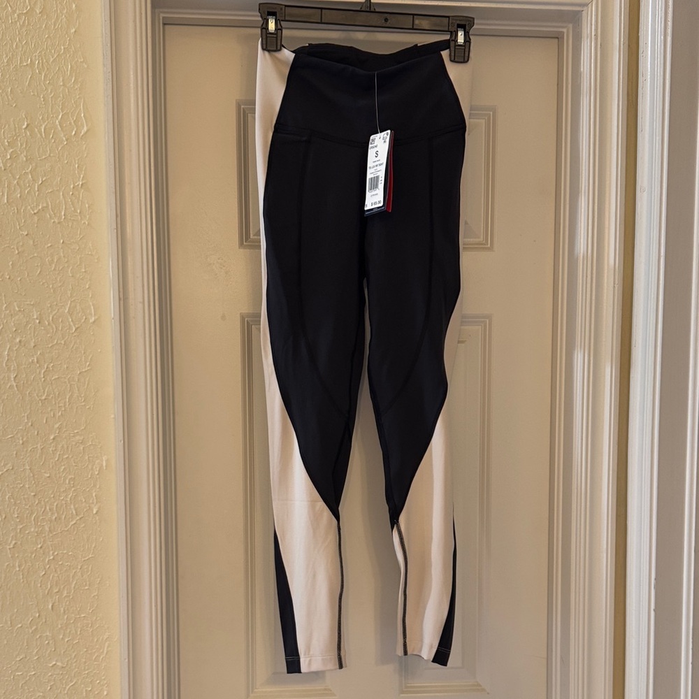 Reebok Black and Off White Leggings